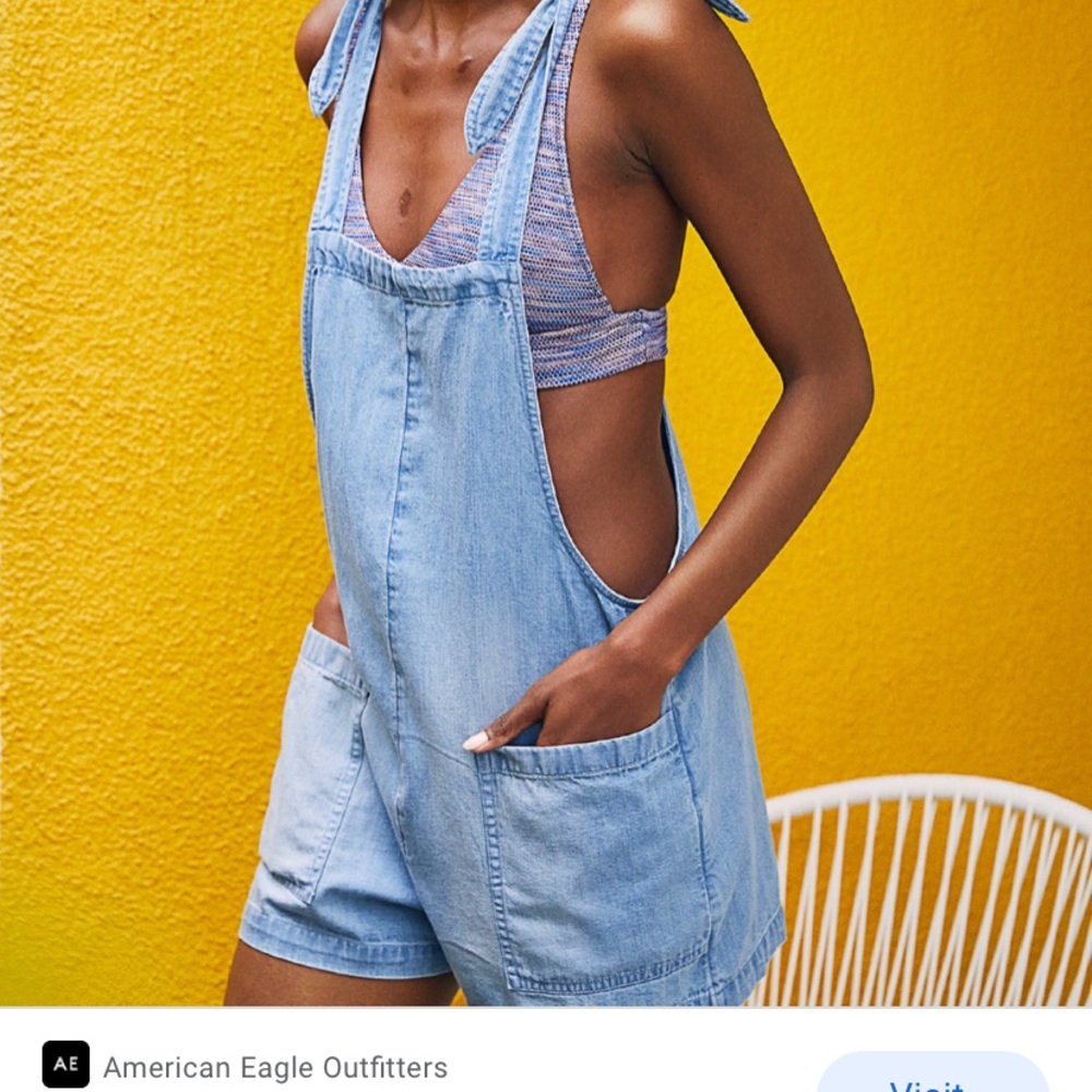 Light wash chambray overall